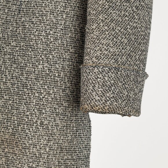 Marie Saint Pierre Grey Tweed Scuba Open-Front Coat - Picture 5 of 9